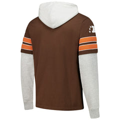 Cleveland Browns '47 Throwback Double Header Blitz Cornerback Hoodie - Brown Hoodies