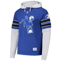 Indianapolis Colts '47 Throwback Double Header Blitz Cornerback Hoodie - Royal Hoodies