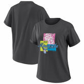 Minnesota Twins WEAR by Erin Andrews Women's Domestic Box Color Boyfriend T-Shirt - Charcoal T-shirts