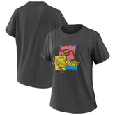 San Diego Padres WEAR by Erin Andrews Women's Domestic Box Color Boyfriend T-Shirt - Charcoal T-shirts