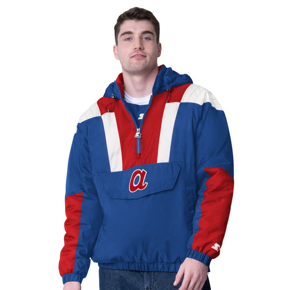 Atlanta Braves Starter Cooperstown Collection Charger Half-Zip Jacket - Royal Jackets
