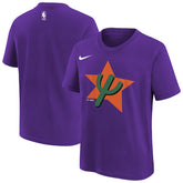 Phoenix Suns Youth 2025/26 City Edition Essential Logo T-Shirt Purple - Nike