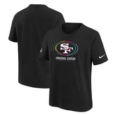 San Francisco 49ers Youth 2024 NFL Crucial Catch T-Shirt - Black T-shirts