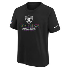 Las Vegas Raiders Youth 2024 NFL Crucial Catch T-Shirt - Black T-shirts