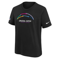 Los Angeles Chargers Youth 2024 NFL Crucial Catch T-Shirt - Black T-shirts