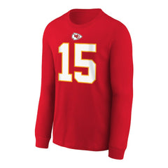 Patrick Mahomes Kansas City Chiefs Youth Player Name & Number Long Sleeve T-Shirt - Red T-shirts
