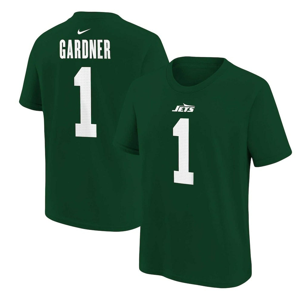 Ahmad Sauce Gardner New York Jets Youth Player Name & Number T-Shirt - Green T-shirts