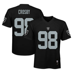 Maxx Crosby Las Vegas Raiders Youth Replica Player Jersey - Black Jerseys