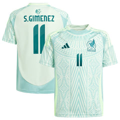Santiago Giménez Mexico National Team Youth 2024 Away Replica Player Jersey Green - Adidas sale
