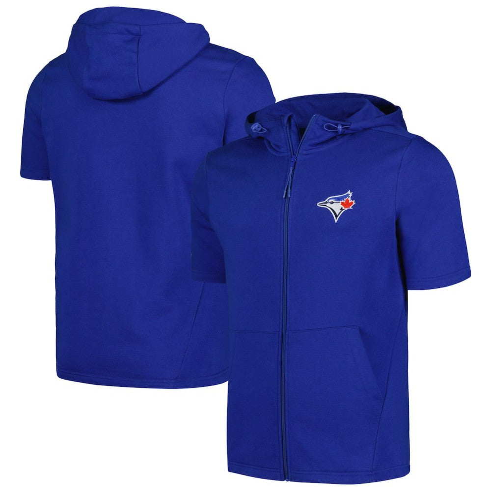 Toronto Blue Jays Levelwear Recruit Short Sleeve Full-Zip Hoodie - Royal Hoodies