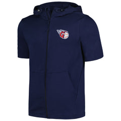 Cleveland Guardians Levelwear Recruit Short Sleeve Full-Zip Hoodie - Navy Hoodies