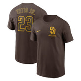 Fernando Tatis Jr. San Diego Padres Nike 2024 MLB World Tour Seoul Series Name & Number T-Shirt - Brown T-shirts