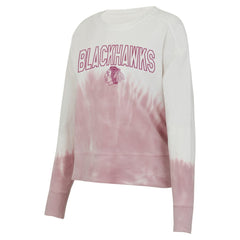 Chicago Blackhawks Concepts Sport Women's Orchard Tie-Dye Long Sleeve Top - Pink/White | US 201398062