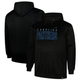 Carolina Panthers Big & Tall Fleece Pullover Hoodie - Black Hoodies