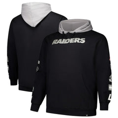 Las Vegas Raiders Big & Tall Patched Out Pullover Hoodie - Black Hoodies