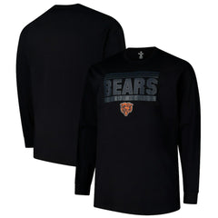Chicago Bears Profile Big & Tall Pop Long Sleeve T-Shirt - Black T-shirts
