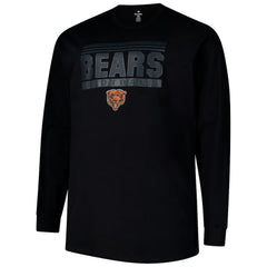 Chicago Bears Profile Big & Tall Pop Long Sleeve T-Shirt - Black T-shirts