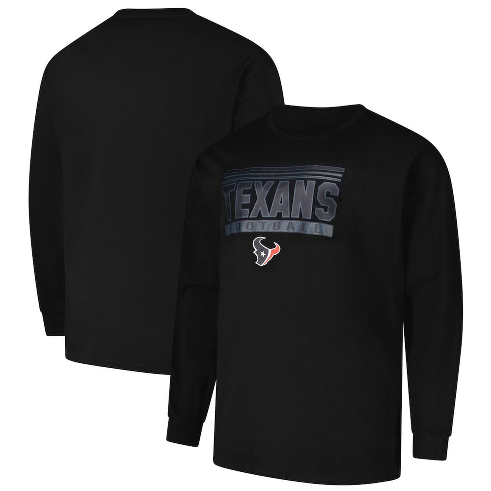 Houston Texans Profile Big & Tall Pop Long Sleeve T-Shirt - Black T-shirts