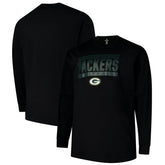 Green Bay Packers Profile Big & Tall Pop Long Sleeve T-Shirt - Black T-shirts