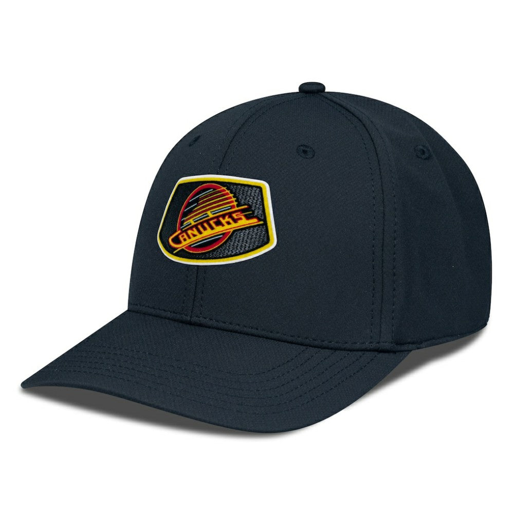 Vancouver Canucks Levelwear Retro Skylight Rise Flex Hat - Black | US 201398290