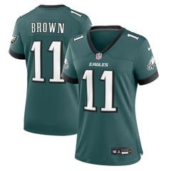 A.J. Brown Philadelphia Eagles Women's Team Game Jersey - Midnight Green Jerseys