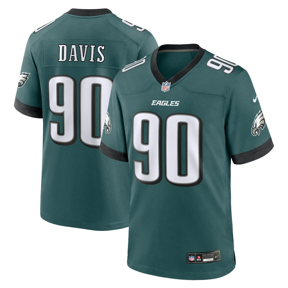 Jordan Davis Philadelphia Eagles Team Game Jersey - Midnight Green Jerseys