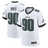 Jordan Davis Philadelphia Eagles White Game Jersey - White Jerseys