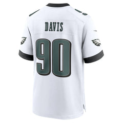 Jordan Davis Philadelphia Eagles White Game Jersey - White Jerseys