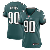 Jordan Davis Philadelphia Eagles Women's Team Game Jersey - Midnight Green Jerseys