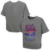 Buffalo Bills Women's Mineral Wash Short Sleeve Top - Gray Tops