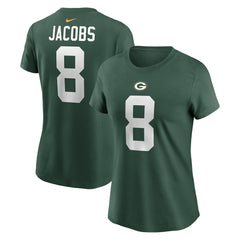 Josh Jacobs Green Bay Packers Women's Player Name & Number T-Shirt - Green T-shirts