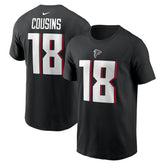 Kirk Cousins Atlanta Falcons Player Name & Number T-Shirt - Black T-shirts
