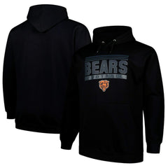 Chicago Bears Big & Tall Pop Pullover Hoodie - Black Hoodies