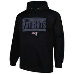 New England Patriots Big & Tall Pop Pullover Hoodie - Black Hoodies