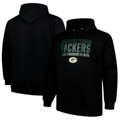 Green Bay Packers Big & Tall Pop Pullover Hoodie - Black Hoodies