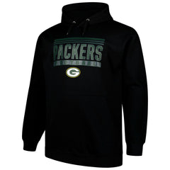 Green Bay Packers Big & Tall Pop Pullover Hoodie - Black Hoodies