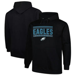 Philadelphia Eagles Big & Tall Pop Pullover Hoodie - Black Hoodies