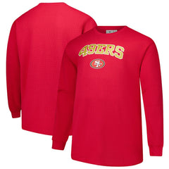 San Francisco 49ers Big & Tall Thermal Long Sleeve T-Shirt - Scarlet T-shirts