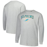 Miami Dolphins Big & Tall Thermal Long Sleeve T-Shirt - Heather Gray T-shirts