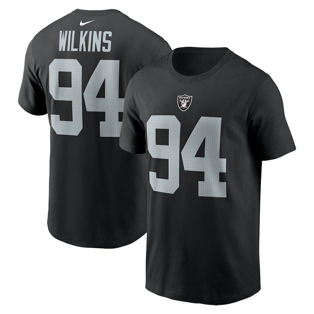 Christian Wilkins Las Vegas Raiders Player Name & Number T-Shirt - Black T-shirts