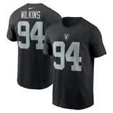 Christian Wilkins Las Vegas Raiders Player Name & Number T-Shirt - Black T-shirts