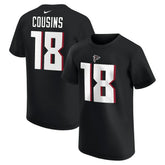 Kirk Cousins Atlanta Falcons Youth Player Name & Number T-Shirt - Black T-shirts