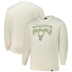 Milwaukee Bucks '47 Big & Tall Spotlight Headline Pullover Sweatshirt Cream - 47 brand