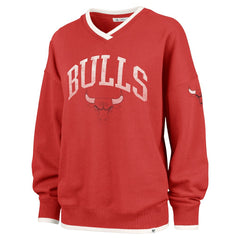 Chicago Bulls '47 Women's Rise Wax Pack Daze '80s Oversize Pullover Sweatshirt Red - 47 brand