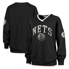 Brooklyn Nets '47 Women's Rise Wax Pack Daze '80s Oversize Pullover Sweatshirt Black - 47 brand