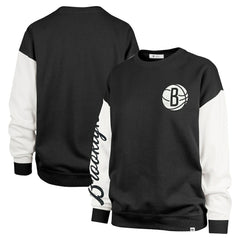 Brooklyn Nets '47 Women's Rise Andie Oversized Pullover Sweatshirt Black - 47 brand