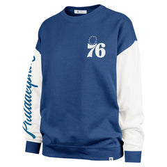 Philadelphia 76ers '47 Women's Rise Andie Oversized Pullover Sweatshirt Royal - 47 brand outlet