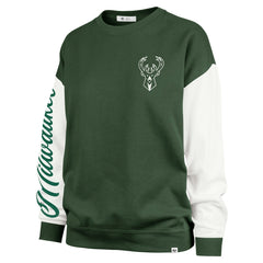 Milwaukee Bucks '47 Women's Rise Andie Oversized Pullover Sweatshirt Hunter Green - 47 brand
