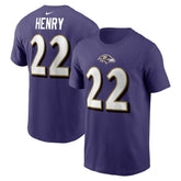 Derrick Henry Baltimore Ravens Player Name & Number T-Shirt - Purple T-shirts