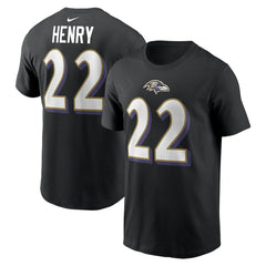 Derrick Henry Baltimore Ravens Player Name & Number T-Shirt - Black T-shirts
